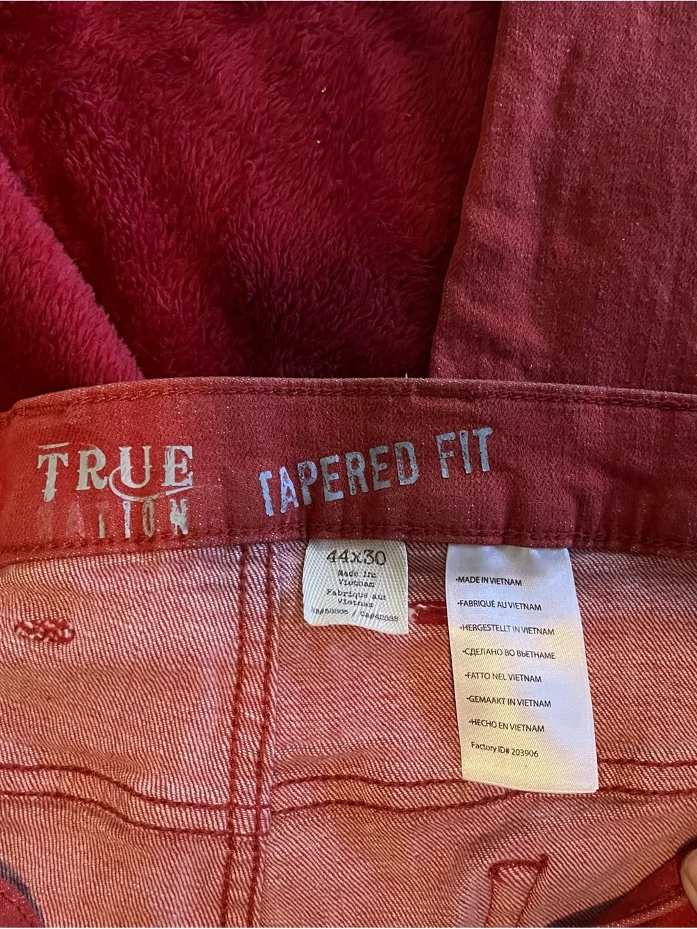 True nation Red Tapered Fit Jeans